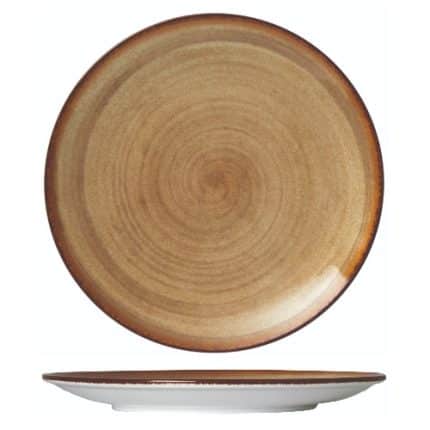 SAHARA RUSTIC BROWN FLAT PLATE 31CM GTSA - DISCONTINUED