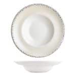TESSERA DEEP PLATE ROUND 25CM WITH RIM VITRIFIED PORCELAIN TABLETOP BY ORDER