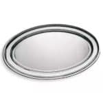 OVAL TRAY PLATTER ST/STEEL 45X30.5CM TABLETOP