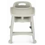 HIGH CHAIR PLASTIC WITH WHEELS 61X58X73CM GREY UNIQUE