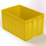 STORAGE SPAIN84 PLASTIC PP BOX CLOSED GRATE 63X43X35CM YELLOW UNIQUE