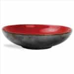 MIX PASTA PLATE 17X4.5CM RED/SILVER CHIC BELGIUM