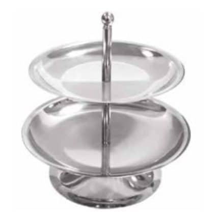 BUFFET STAND 2TRAYS 20/23CM S/S 18-10 ITALY
