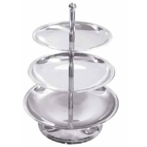 30317.jpg BUFFET STAND 3TRAYS 18/20/23CM S/S 18-10 ITALY - Image 1