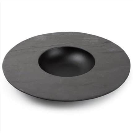 LIVELLI PASTA / DESSERT PLATE 20X9CM BLACK CHIC BELGIUM