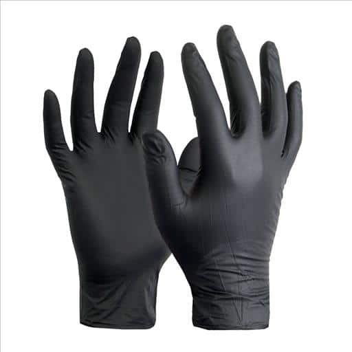 ABGLO105.jpg GLOVE DISP BLACK NITRILE POWDER FREE 1X100 MEDIUM - Image 1
