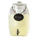DISCONTINUED - DISPENSER GLASS JAR WITH TAP BEVERAGE 9.5L TABLECRAFT