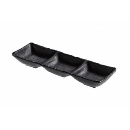 MELAMINE ALASKA BLACK TRIPLE DIP 26.5X8.9CM UNIQUE