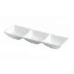 MELAMINE ALASKA WHITE  TRIPLE DIP 26.5X8.9CM UNIQUE