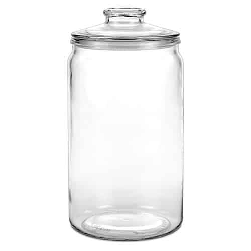 BUF-BOR-17303020.jpg GLASS JAR WITH GLASS LID 6.00LIT BORGONOVO ITALY - Image 1