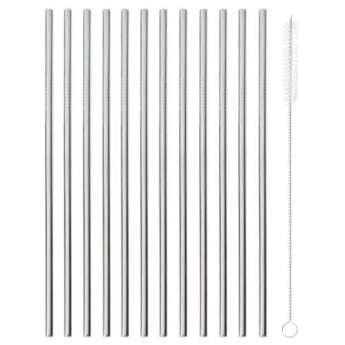 BWC-PAD-41490-00.jpg COCKTAIL STRAW S/S STRAIGHT 6MM 12PCS SET WITH BRUSH CLEANER PADERNO ITALY - BY ORDER - Image 1