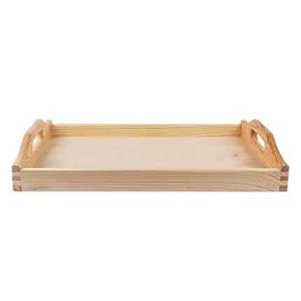 SVET SERVING TRAY WOOD 60X40X5CM OAK WITH OVAL HANDLE UNIQUE