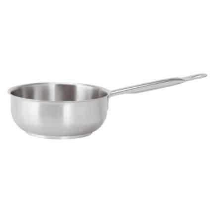 COOKWARE PROFESSIONAL 18-10 INOX SERIES 1000 CURVED SAUTE PAN 24X8.5XCM 3.3L PADERNO MADE IN ITALY