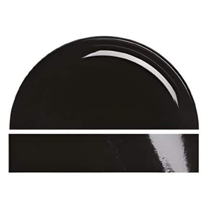 CAVN STONE TAPAS DISH 13X3.5CM BLACK GLOSSY