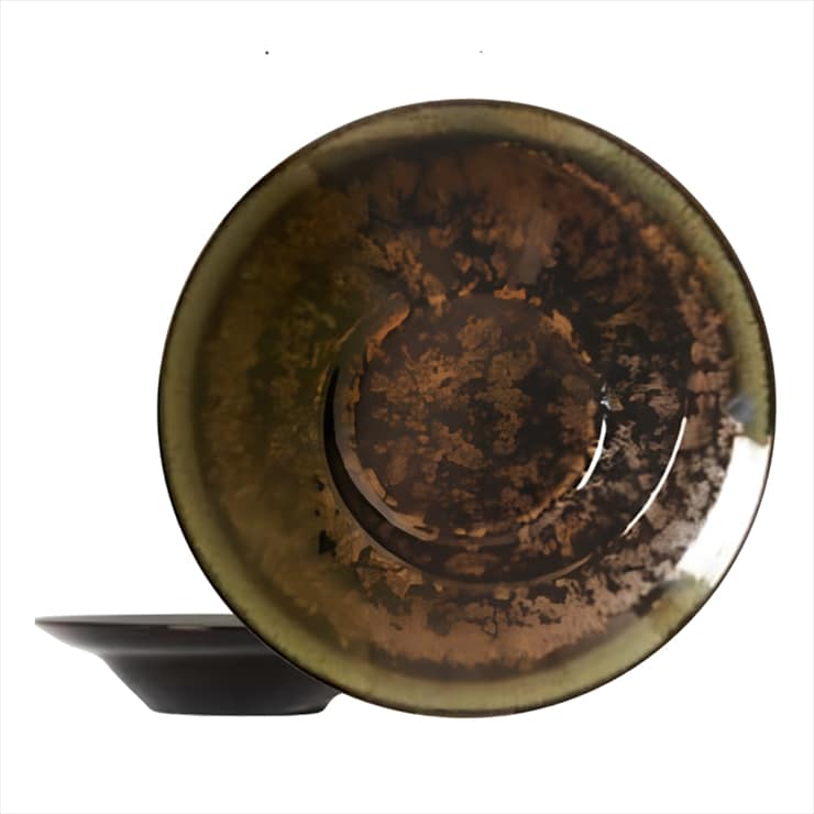 CRO-EGP-27-06-467.jpg ILLUSION PASTA BOWL 26CM BROWN GOLD TABLETOP - BY ORDER - Image 1