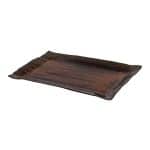 ILLUSION PLATTER RECTANGULAR 22X12CM BROWN GOLD TABLETOP - BY ORDER