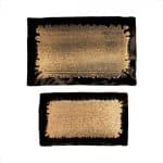 ILLUSION PLATTER RECTANGULAR 22X12CM BROWN GOLD TABLETOP - BY ORDER - Image 2