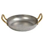VINTAGE SNOW GREY PAN TWO HANDLES BRONZE 18X3.5CM INOX 18-10 ESPIEL - BY ORDER