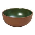 AIDA STONEWARE BOWL COUP GREEN 18X7CM ESPIEL - DISCONTINUED