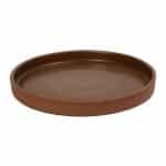AIDA STONEWARE FLAT PLATE BROWN 21X2.5CM ESPIEL - DISCONTINUED