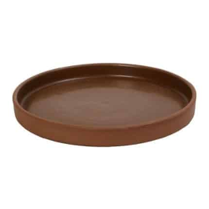 AIDA STONEWARE FLAT PLATE BROWN 21X2.5CM ESPIEL - DISCONTINUED