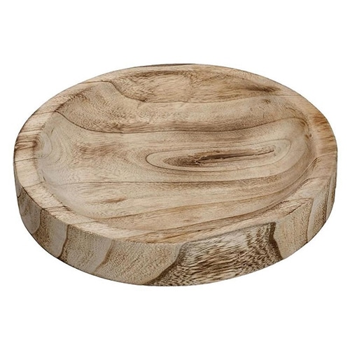CRO-ESP-XYP118.jpg WOOD PLATTER PAULOWNIA SERVING TRAY ROUND 40X4CM ESPIEL - BY ORDER - Image 1