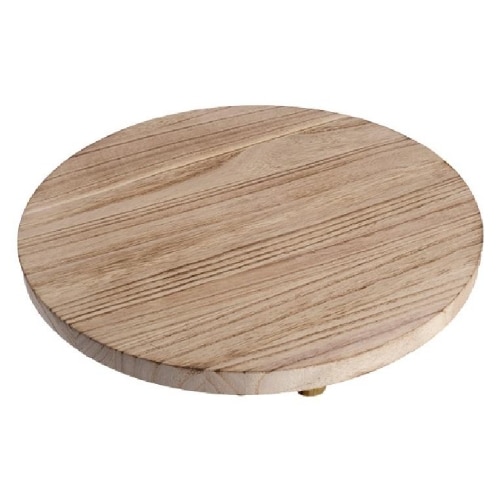 CRO-ESP-XYP240.jpg PAULOWNIA NATURAL WOOD SERVING TRAY ROUND 35X1.6CM ESPIEL - BY ORDER - Image 1
