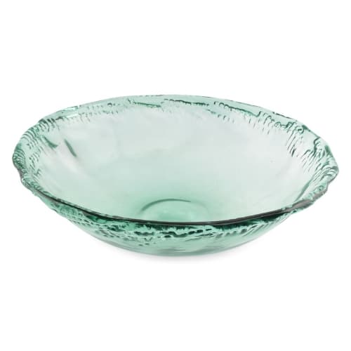 CRO-F2D-614309.jpg ECOVITRA GLASS GREEN SERVING DISH BOWL 41.5X12CM F2D - DISCONTINUED - Image 1