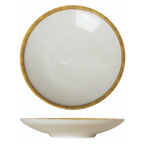 CRO-GTS-66-5128.jpg IVORY RUSTIC DEEP COUP PLATE 28X5.5CM TABLETOP - Image 1
