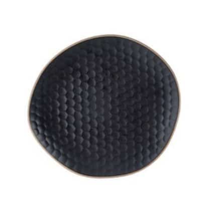LE COQ STONEWARE KYPSELI DINNER PLATE 28X25.5CM BLACK MATTCM - DISCONTINUED