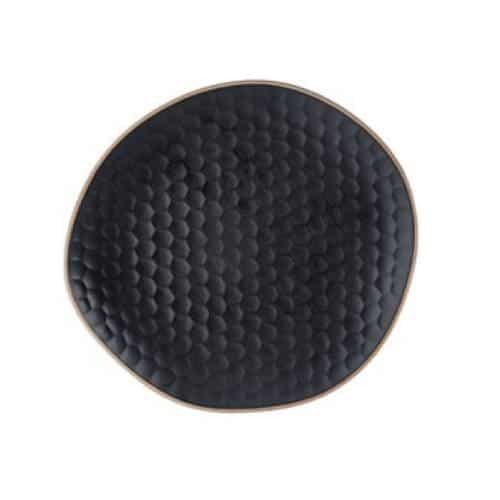 CRO-ILS-025NE003280.jpg LE COQ STONEWARE KYPSELI DINNER PLATE 28X25.5CM BLACK MATTCM - DISCONTINUED - Image 1