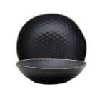 LE COQ STONEWARE KYPSELI DEEP PLATE 22X21X5.5CM BLACK MATTCM - DISCONTINUED