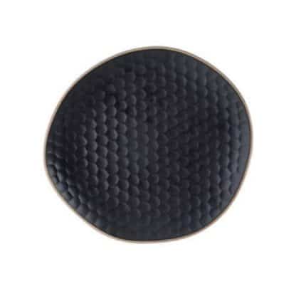 LE COQ STONEWARE KYPSELI PLATE 31.5X29CM BLACK MATTCM - DISCONTINUED