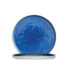 LE COQ PORCELAIN ABYSSOS STEP DINNER PLATE 27.5CM WHITE BLUE - DISCONTINUED