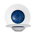 LE COQ PORCELAIN ABYSSOS PASTA BOWL 27CM WHITE BLUE - DISCONTINUED