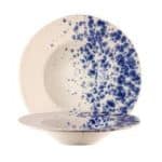 LE COQ STONEWARE PHOBOS PASTA PLATE 28.5CM BLUE WHITE REACTIVE - DISCONTINUED