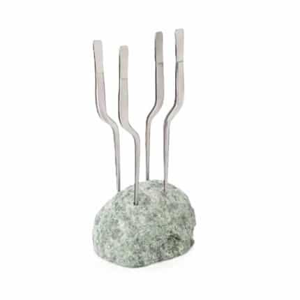 100 CHEF GREEN ROCK SKEWER SUPPORT FOUR HOLES