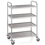 SERVING TROLLEY INOX 4 SHELVES 85X53X125CM WAS - BY ORDER