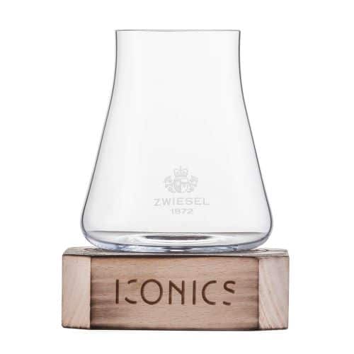 GLA-ZWI-120768.jpg TUMBLER WITH WOODEN BASE 62CL ZWIESEL GERMANY - Image 1