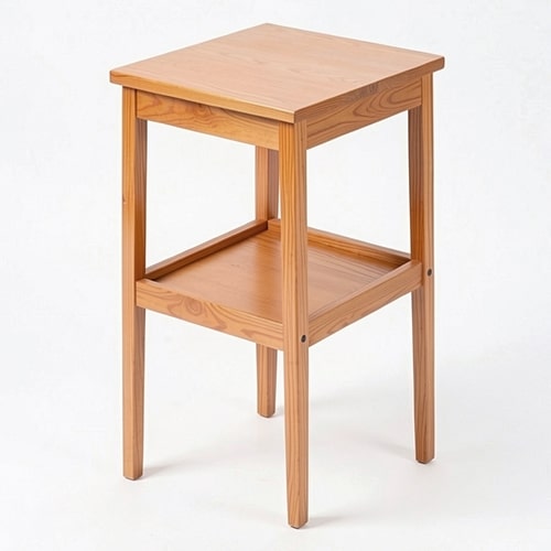 HOT-UNI-100.300.jpg SVET TABLE SMALL 2 SHELL 40X40X80 OAK UNIQUE - Image 1