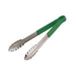 TONG COLOUR VINYL ST/STEEL 30CM GREEN NOVATEX