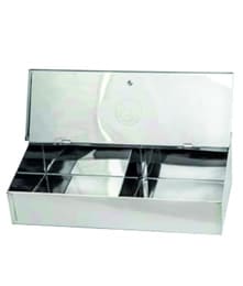 M270000.jpg COFFEE OR SMALL CUTLERY BOX MEDIUM 2 CASES 28X15X9CM INOX METANO - Image 1
