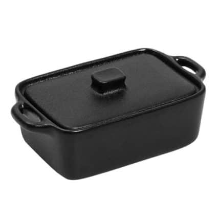 LAVA OVEN COOKING DISH 16X9X5CM RECTANGULAR CASSEROLE WITH LID STONEWARE ESPIEL