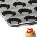 SILICONE MOLD ROUND TARTLET 60X40CM 60PC 42X22MM FLEXIPAN FRANCE