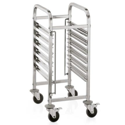 TROLLEY FOR CONTAINERS GASTRONOM 1/1 6 TRAYS 55X38X100CM INOX 304 - BY ORDER