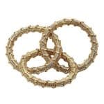 NAPKIN HOLDER RING ROLL TRIPLE RINGS GOLD ESPIEL
