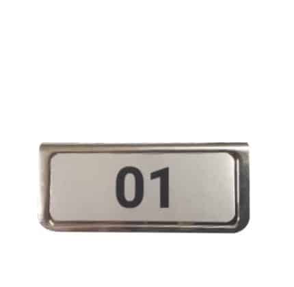 TABLE NUMBER INOX DOUBLE SIDE UNIQUE