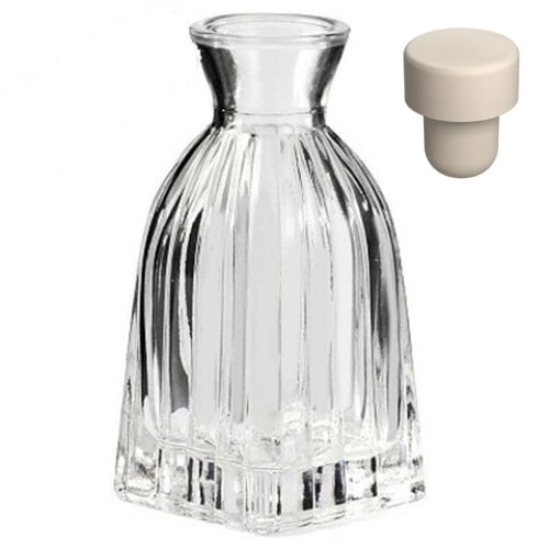 BWC-AQU-582BT23-11.jpg BAR BITTER DASH GLASS BOTTLE VINTAGE CONIC 10CL SET WITH TAP 2567 UNIQUE - Image 1