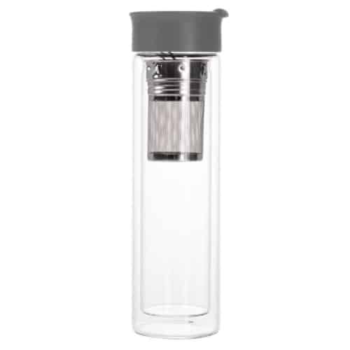 BWC-ILS-07650350VCV.jpg BOTTLE DOUBLE WALL INFUSER WITH FILTER BOROSILICATE GLASS 35CL ILSA ITALY - BY ORDER - Image 1