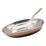 COPPER HAMMERED TIN FRYPAN ONE HANDLE 24X4CM 1.2L ITALY - BY ORDER